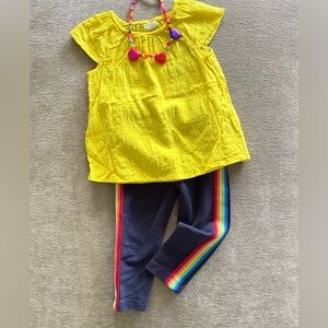 Primary Rainbow Stripe Kids Leggings